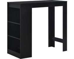 vidaXL - Bartafel - met - schap - 110x50x103 - cm - zwart