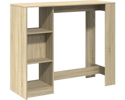 vidaXL - Bartafel - met - schap - 124x46x103,5 - cm - hout - sonoma - eikenkleur