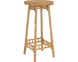 vidaXL - Bartafel - voor - buiten - Rond - Ø55x100 - cm - bamboe