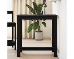 vidaXL - Bartafel - Zwart - Eiken - 102 - x - 50 - x - 103.5 - cm - Bewerkt - hout