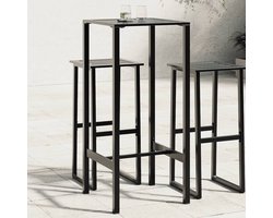 vidaXL Bartafel - Zwart Staal - 50x50x110 cm