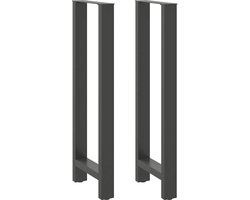 vidaXL - Bartafelpoten - 2 - st - 50x(110-111) - cm - staal - antraciet