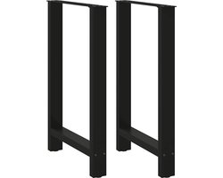 vidaXL - Bartafelpoten - 2 - st - 60x(90-91) - cm - staal - zwart