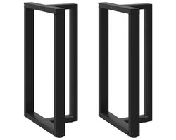 vidaXL - Bartafelpoten - 2 - st - T-vormig - 60x35x(100-101) - cm - staal - zwart