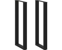 vidaXL - Bartafelpoten - 2 - st - U-vormig - 50x(110-111) - cm - staal - zwart