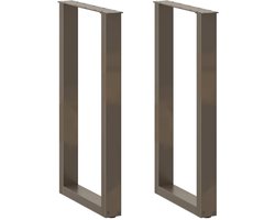 vidaXL - Bartafelpoten - 2 - st - U-vormig - 50x(90-91) - cm - staal - naturel