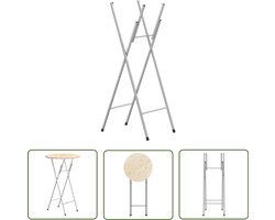 vidaXL Bartafelpoten - Tafelpoten - Bartafelpoten inklapbaar 45x53x108 cm staal zilverkleurig - Inklapbare Tafelpoten - Metalen Tafelpoten - Staal Tafelpoten