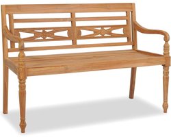 vidaXL - Batavia - bank - 120 - cm - teakhout