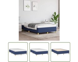 vidaXL Bed - Bed Frame - Bedframe zonder matras 120x200 cm stof blauw - Tweepersoonsbed - Blauwdruk - Stoffen Bed