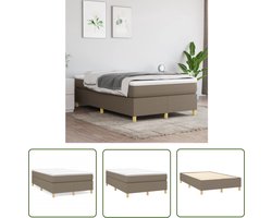 vidaXL Bed Frame - Boxspring Frame - Bedframe zonder matras 120x200 cm stof taupe - Tweepersoons Bed - Taupe Bed - Houten Bed
