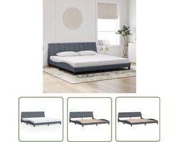 vidaXL Bed Frame - Slaapcomfort - Bedframe zonder matras Hanko 200x200 cm fluweel donkergrijs - Boxspring - Tweepersoonsbed - Donkere Kleuren
