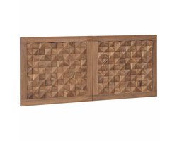 vidaXL - Bed - Hoofdbord - Naturel - Massief - Teakhout