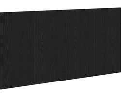 vidaXL - Bed - Hoofdbord - Zwart - Eiken - 160 - x - 1.5 - x - 80.5 - cm - Bewerkt - hout