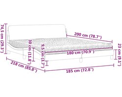 vidaXL - Bed - met - matras - "Dover" - fluweel - donkergroen - 180x200 - cm