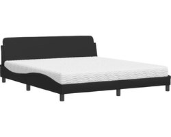 vidaXL - Bed - met - matras - "Dover" - kunstleer - zwart - 180x200 - cm