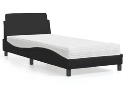 vidaXL - Bed - met - matras - "Dover" - kunstleer - zwart - 80x200 - cm
