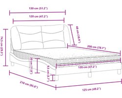 vidaXL - Bed - met - matras - "Hvar" - kunstleer - bruin - 120x200 - cm