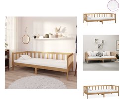 vidaXL Bedbank - Bedbanken - Bed Bank - Bed Banken - Slaapbank met matras massief grenenhout honingbruin 90x200 cm