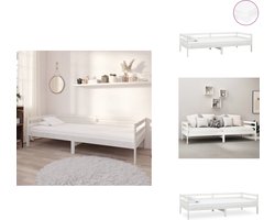 vidaXL Bedbank - Bedbanken - Bed Bank - Bed Banken - Slaapbank met matras massief grenenhout wit 90x200 cm