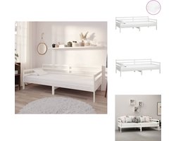 vidaXL Bedbank - Bedbanken - Bed Bank - Bed Banken - Slaapbank met matras massief grenenhout wit 90x200 cm