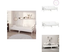 vidaXL Bedbank - Bedbanken - Bed Bank - Bed Banken - Slaapbank met matras massief grenenhout wit 90x200 cm