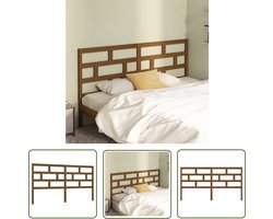 vidaXL Beddecoratie - Hoofd Bord - Hoofdbord 206x4x100 cm massief grenenhout honingbruin - Hoofdeinde - Hout - Bruine Meubels