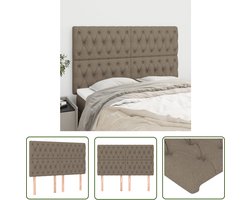 vidaXL Beddecoratie - Hoofd Bord - Hoofdborden 4 st 80x7x78/88 cm stof taupe - Stoffen Hoofdbord - Taupecleur - Hoofdbord Kopen