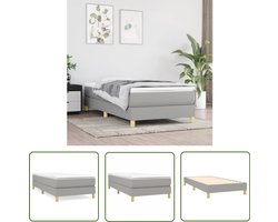 vidaXL Bedframe 100x200 cm - Lichtgrijs Stof Boxspring Frame - Bedframe - Tweepersoonsbed - Licht Grijs - Houten Bedframe