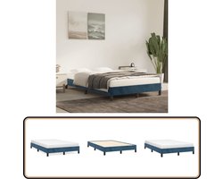 vidaXL Bedframe 120x200 cm Fluweel Donkerblauw Slaapcomfort - Fluweel Bed - Donkere Kleuren - Tweepersoons Bed - Boxspring Frame