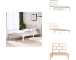 vidaXL Bedframe - Bedframes - Bed - Bedbodem - Bedframe massief grenenhout 100x200 cm