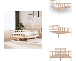 vidaXL Bedframe - Bedframes - Bed - Bedbodem - Bedframe massief grenenhout 160x200 cm