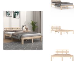 vidaXL Bedframe - Bedframes - Bed - Bedbodem - Bedframe massief hout 180x200 cm Super King Size