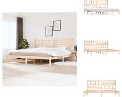 vidaXL Bedframe - Bedframes - Eenpersoonsbed - Bed - Bedframe zonder matras massief grenenhout 180x200 cm
