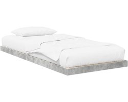 vidaXL - Bedframe - Beton - Grijs - 80 - x - 200 - cm - Bewerkt - hout