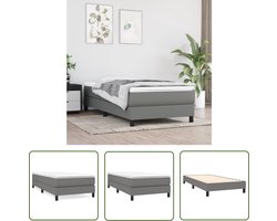 vidaXL Bedframe - Boxspring Frame - Bedframe zonder matras 90x190 cm stof donkergrijs - Donkere Kleuren - Tweepersoons Bed - Één Persoons Bed