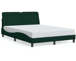 vidaXL - Bedframe - "Dover" - 120x200 - cm - fluweel - donkergroen