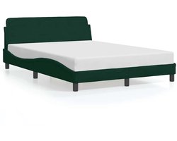 vidaXL - Bedframe - "Dover" - 140x200 - cm - fluweel - donkergroen