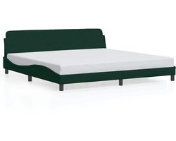 vidaXL - Bedframe - "Dover" - 200x200 - cm - fluweel - donkergroen