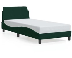 vidaXL - Bedframe - "Dover" - 80x200 - cm - fluweel - donkergroen