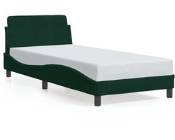 vidaXL - Bedframe - "Dover" - 90x200 - cm - fluweel - donkergroen