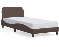 vidaXL - Bedframe - "Dover" - kunstleer - bruin - 90x200 - cm