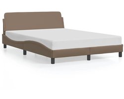 vidaXL - Bedframe - "Dover" - kunstleer - cappucinnokleurig - 140x190 - cm