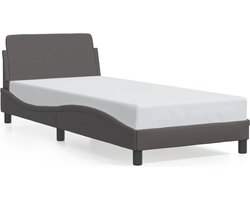 vidaXL - Bedframe - "Dover" - kunstleer - grijs - 90x200 - cm