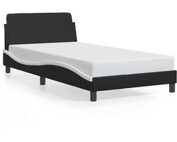 vidaXL - Bedframe - "Dover" - kunstleer - zwart - en - wit - 100x200 - cm