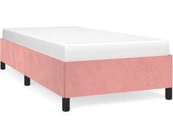 vidaXL - Bedframe - fluweel - roze - 80x200 - cm