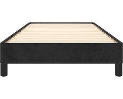 vidaXL - Bedframe - fluweel - zwart - 80x200 - cm