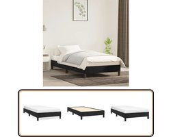 vidaXL - Bedframe - fluweel - zwart - 90x200 - cm