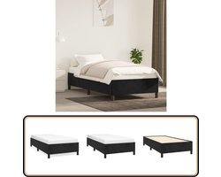 vidaXL - Bedframe - fluweel - zwart - 90x200 - cm