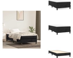 vidaXL - Bedframe - fluweel - zwart - 90x200 - cm