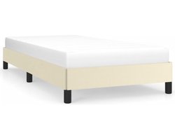 vidaXL - Bedframe - kunstleer - crèmekleurig - 90x190 - cm